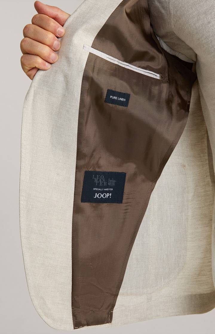Joop Leinen-Sakko Hoverest in Beige meliert Sonderangebot der Fabrik