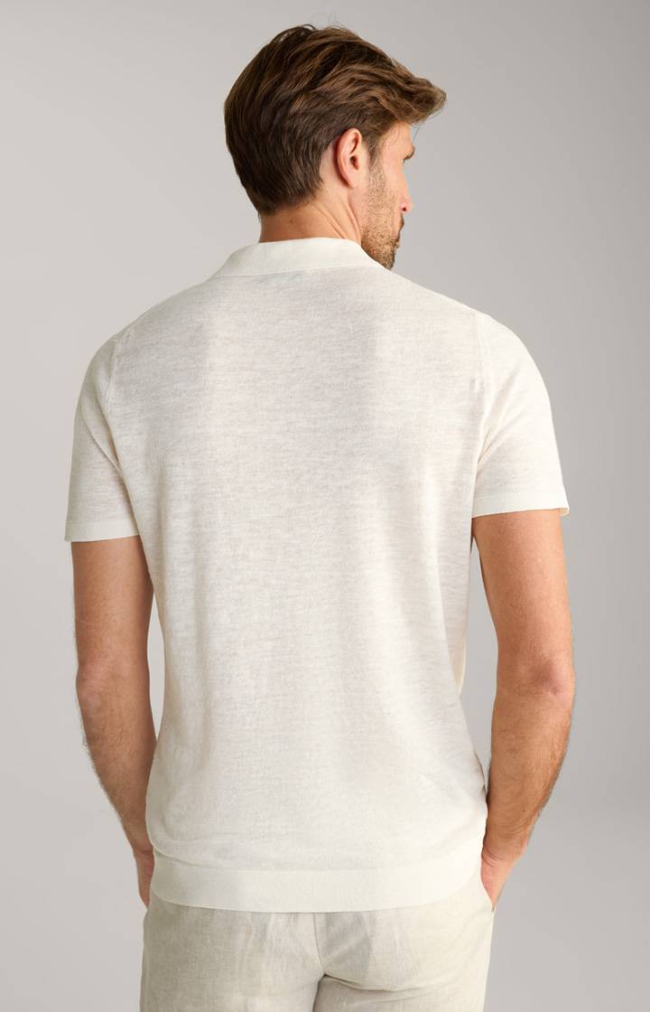 Joop Leinenmix-Poloshirt Malioso in Offwhite Vierteljährliche Förderung