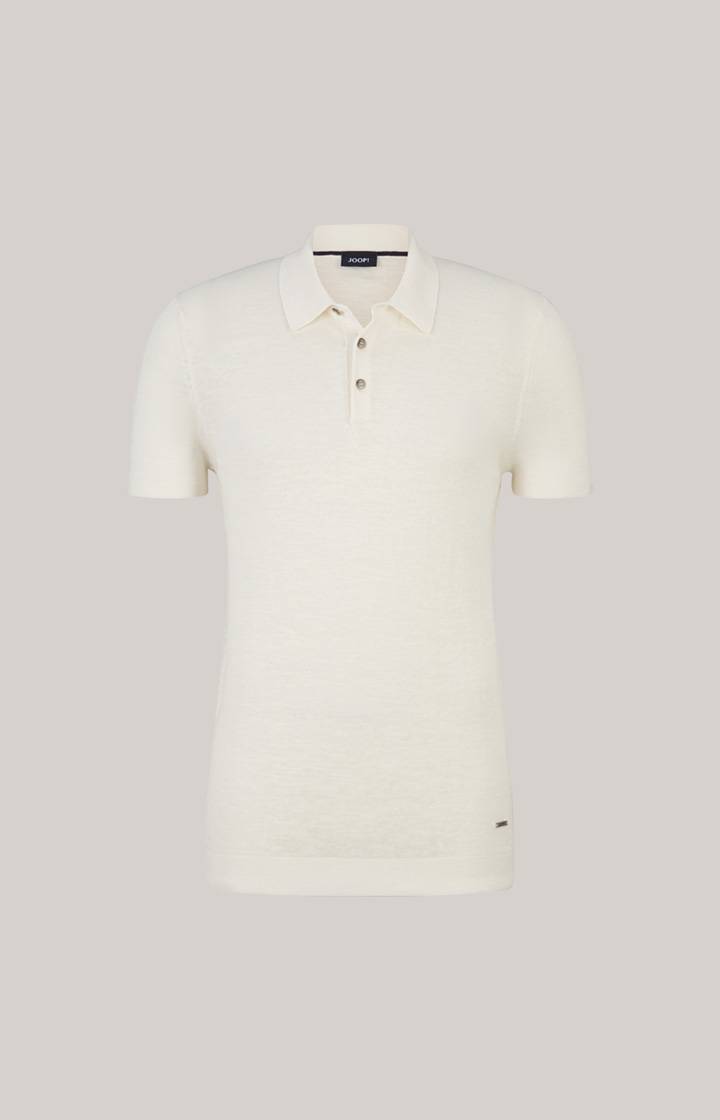 Joop Leinenmix-Poloshirt Malioso in Offwhite Vierteljährliche Förderung