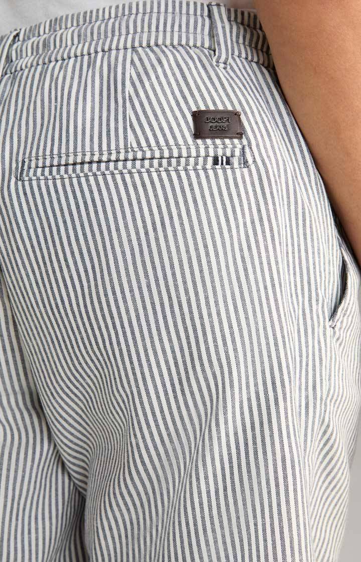 Joop Leinenmix-Shorts Ruby in Navy gestreift Nur noch ein Tag übrig