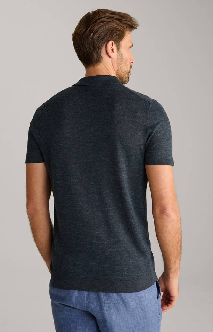 Joop Leinenmix-Poloshirt Malioso in Navy Fabrikladen