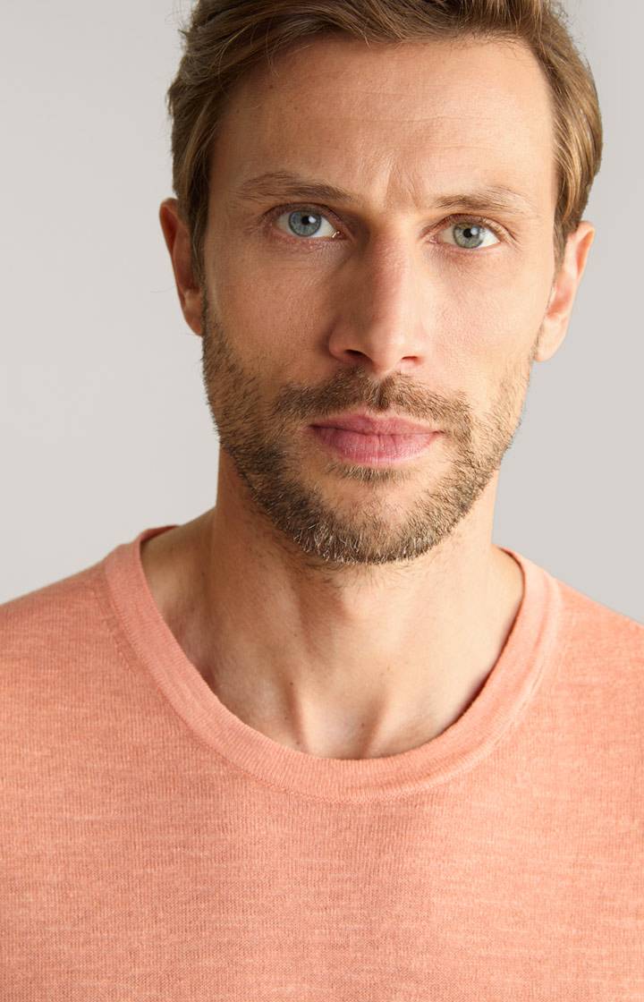 Joop Leinenmix-T-Shirt Maroso in Orange Im Verkauf