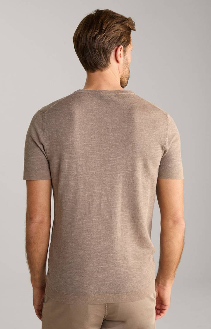 Joop Leinenmix-T-Shirt Maroso in Braun Fabrikverkauf