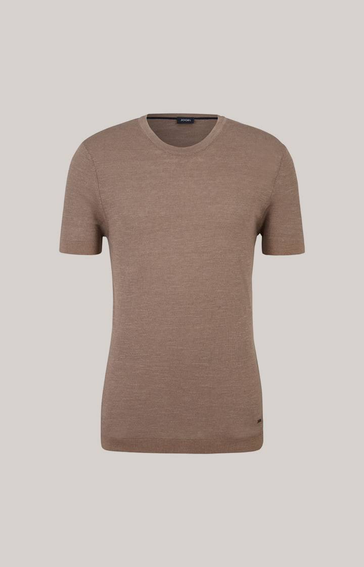 Joop Leinenmix-T-Shirt Maroso in Braun Fabrikverkauf