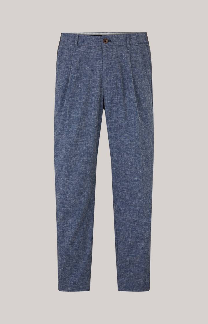 Joop Leinenmix-Chino Lead in Blau meliert Kostenloser Versand