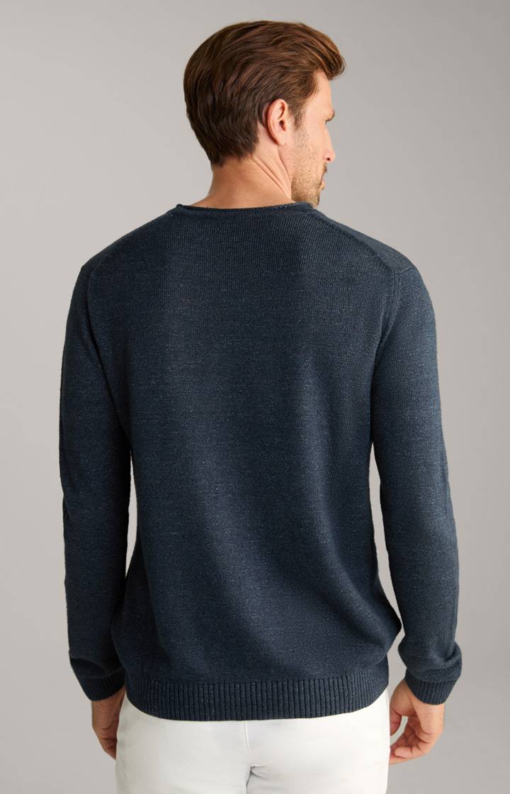 Joop Leinenmix-Pullover Mendor in Navy Fabrik Onlineshop