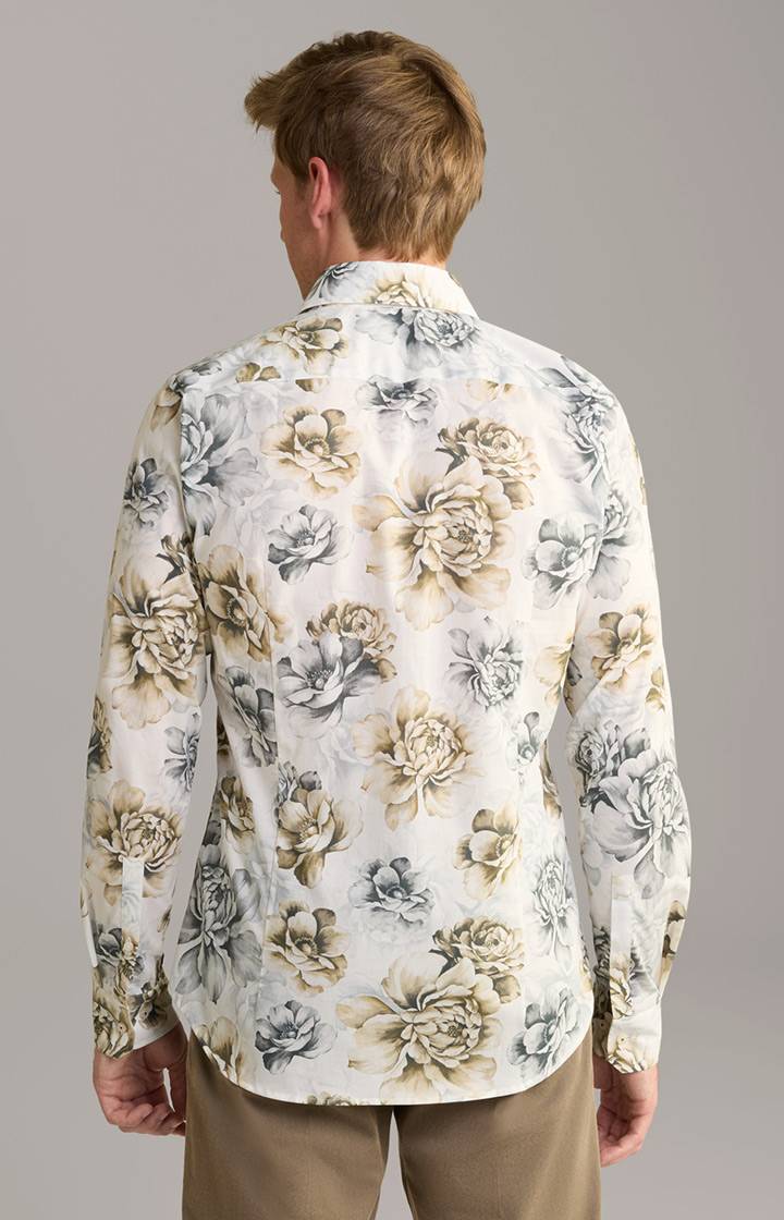 Joop Hemd Pai in Ecru/Pastell-Blau gemustert Weihnachtsangebot