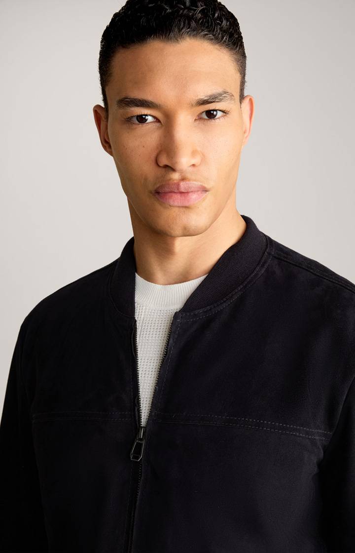 Joop Ziegenvelours-Lederjacke Pios in Navy Bis zu 50% Rabatt