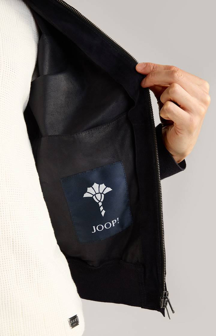 Joop Ziegenvelours-Lederjacke Pios in Navy Bis zu 50% Rabatt