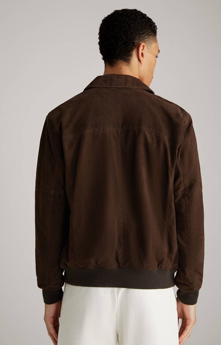 Joop Ziegenvelours-Lederjacke Laup in Dunkelbraun Super Rabatt