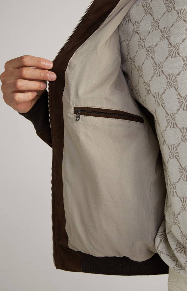 Joop Ziegenvelours-Lederjacke Laup in Dunkelbraun Super Rabatt