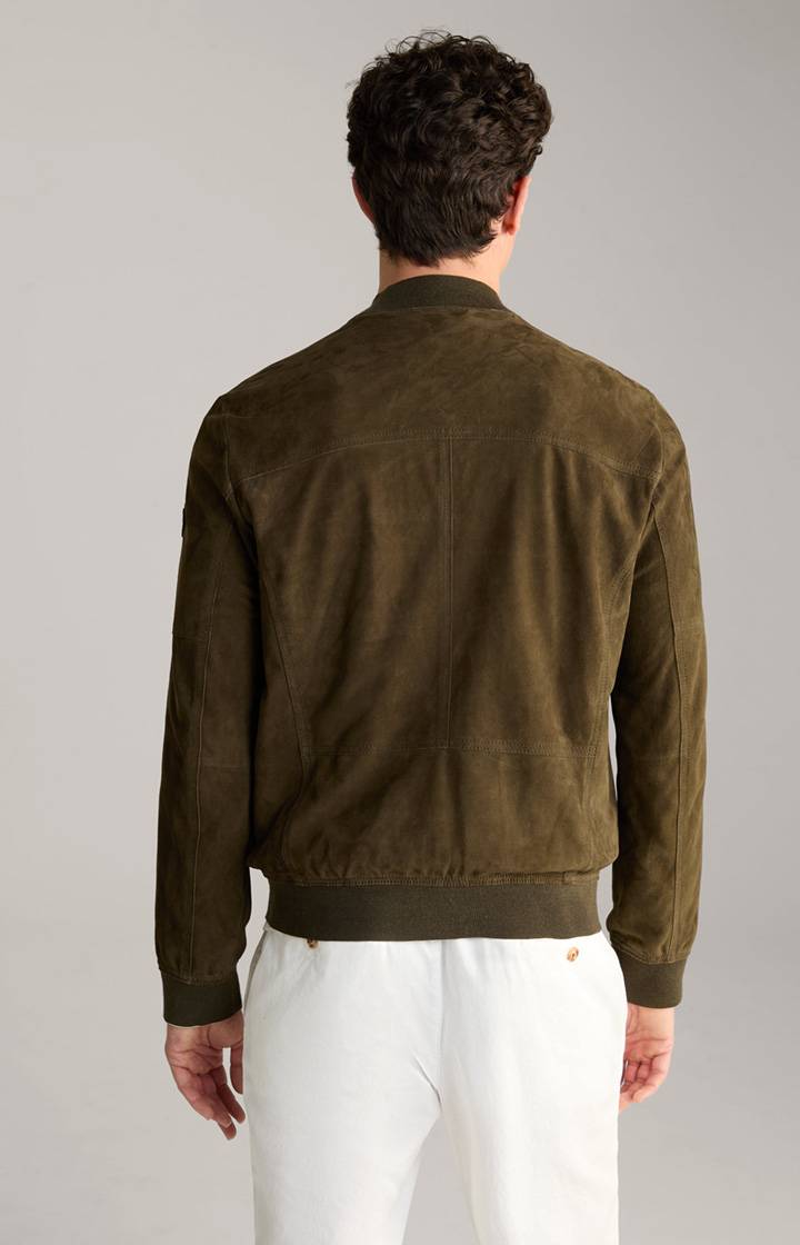 Joop Ziegenvelours-Lederjacke Pios in Oliv Riesige Rabatte