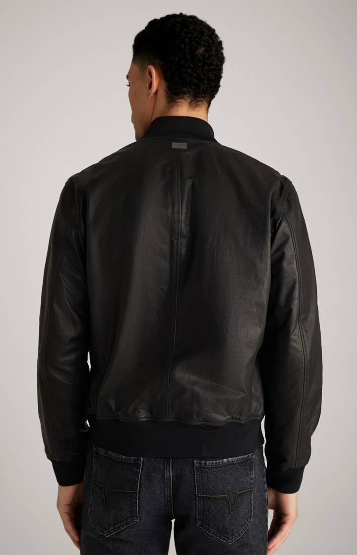 Joop Lederjacke Cuk in Schwarz Im Verkauf