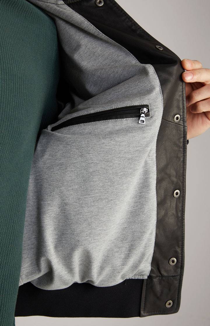 Joop Lederjacke Cuk in Schwarz Im Verkauf