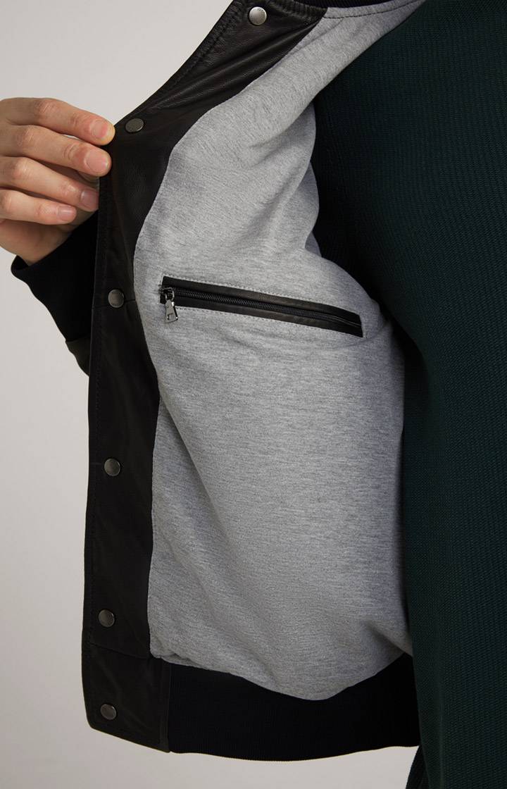 Joop Lederjacke Cuk in Schwarz Im Verkauf