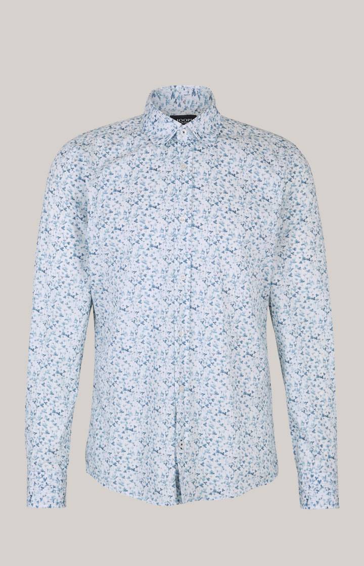 Joop Hemd Hanson in Weiß/Blau gemustert Fabrik Onlineshop