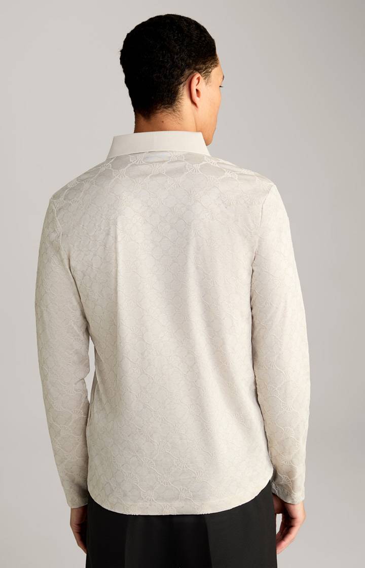 Joop Langarm-Poloshirt Pasquale in Hellbeige Zeitlich begrenztes Angebot