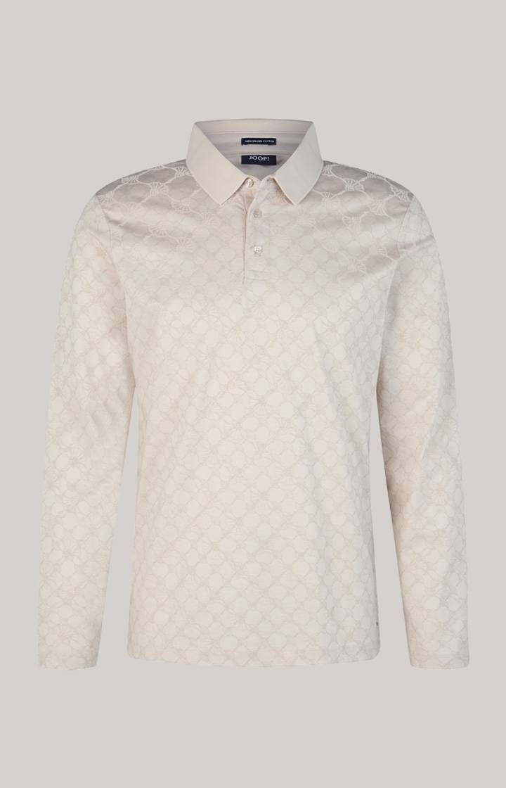 Joop Langarm-Poloshirt Pasquale in Hellbeige Zeitlich begrenztes Angebot
