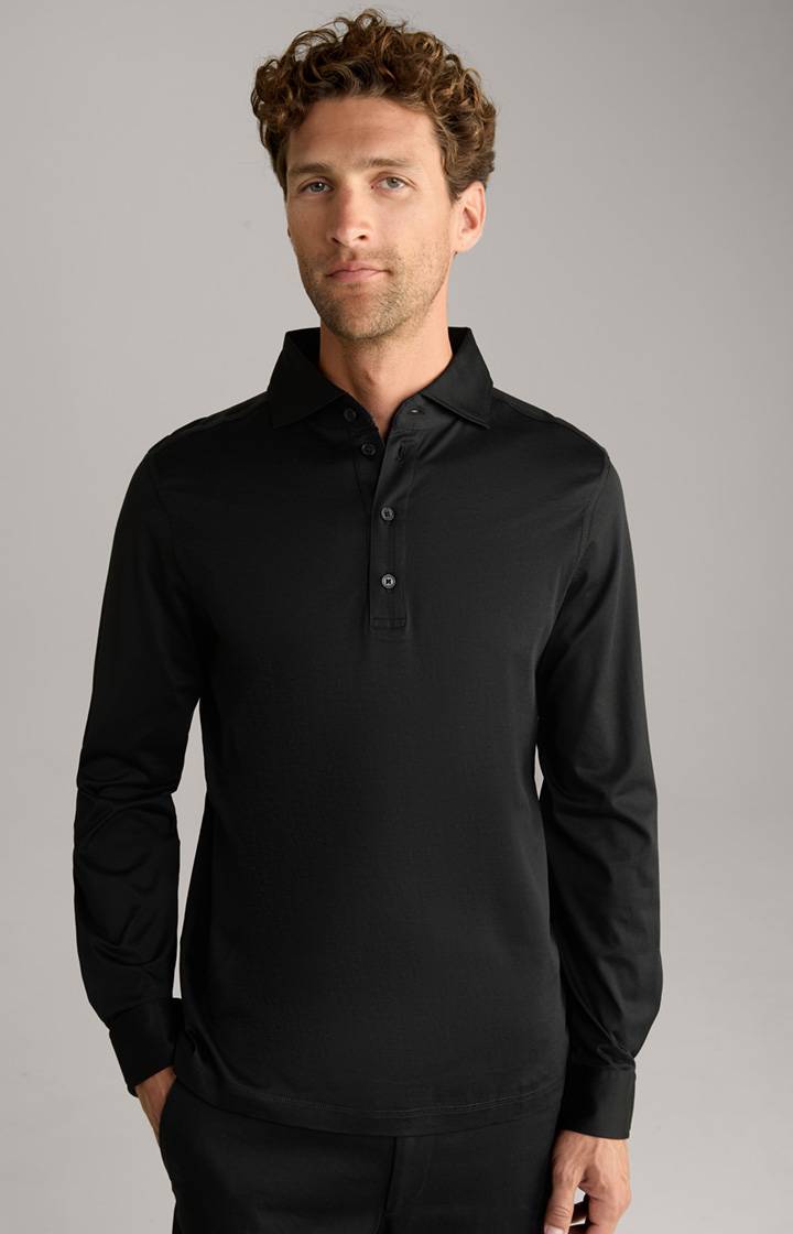 Joop Langarm-Poloshirt Baldwin in Schwarz Exklusive Angebote