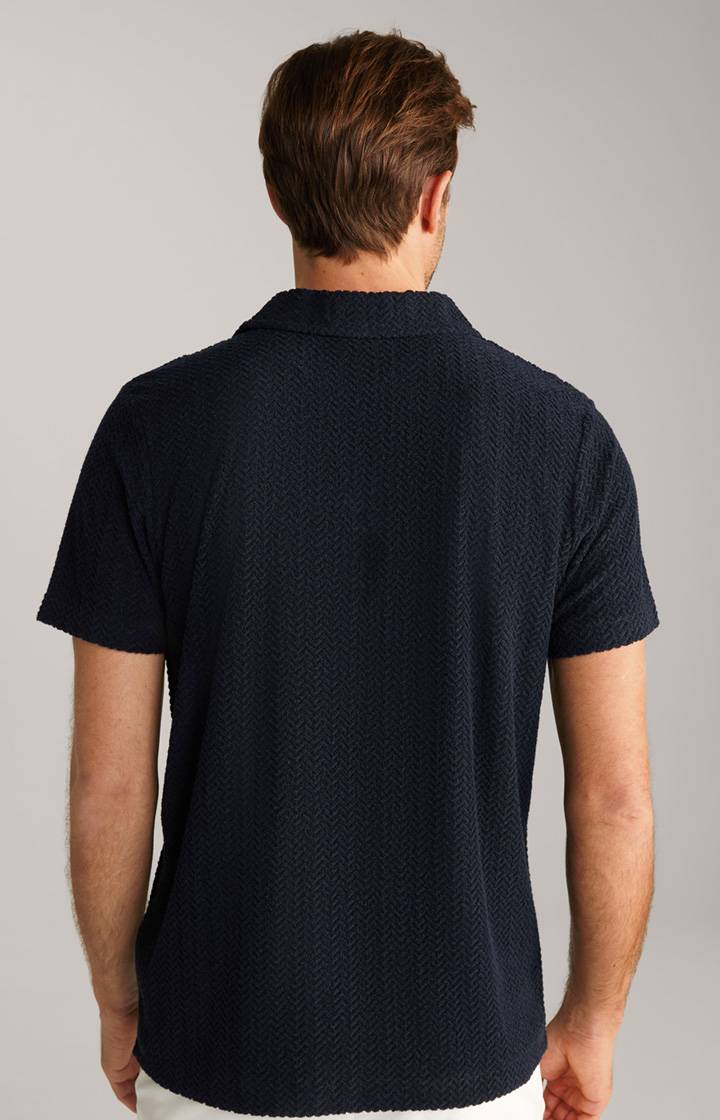 Joop Frottee-Polohemd Piero in Navy strukturiert Saisonale Angebote