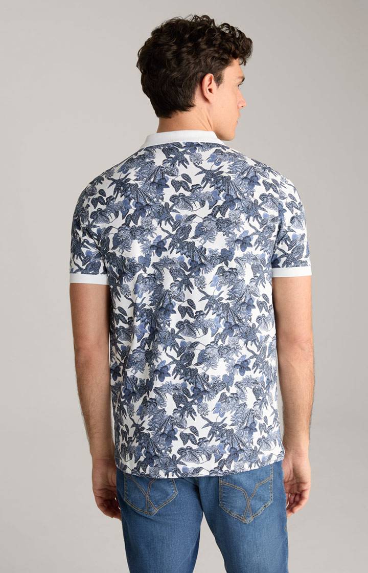 Joop Poloshirt Perez in Blau/Weiß gemustert Sonderangebot der Fabrik
