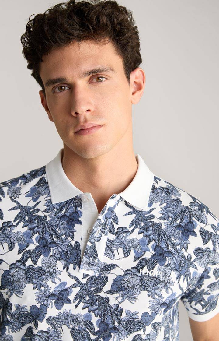 Joop Poloshirt Perez in Blau/Weiß gemustert Sonderangebot der Fabrik