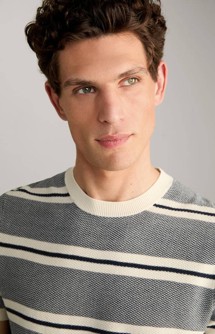 Joop Strick-Shirt Vico in Navy/Offwhite gestreift Nur noch ein Tag übrig