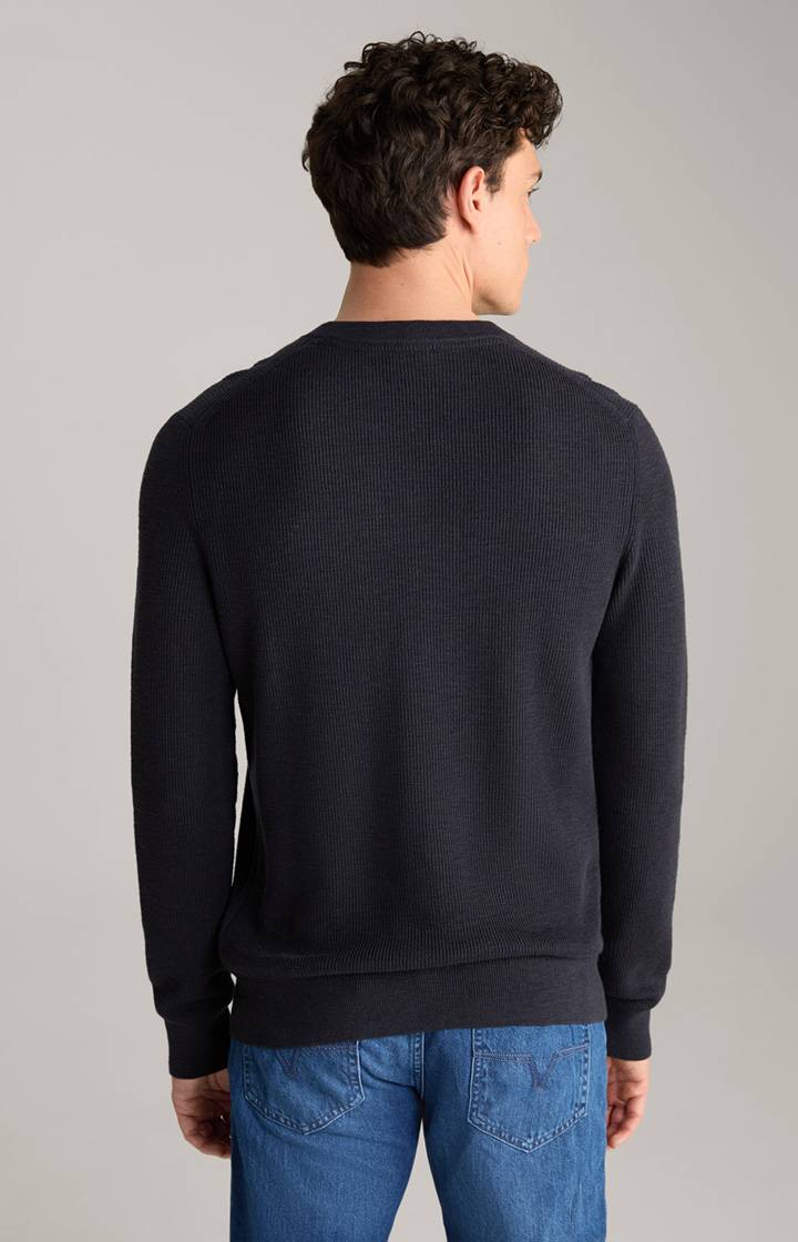 Joop Strickpullover Henley in Navy Kostenloser Versand international