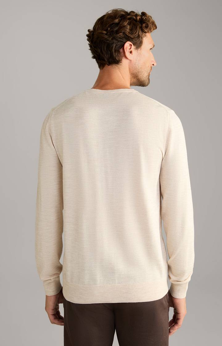 Joop Merinowoll-Pullover Denny in Hellbeige 2025