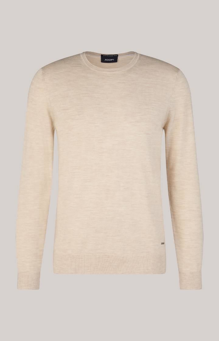 Joop Merinowoll-Pullover Denny in Hellbeige 2025
