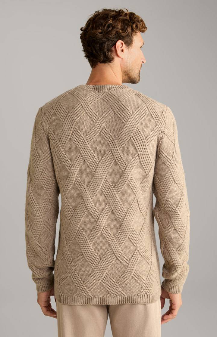 Joop Cashmere-Mix-Pullover Diamondo in Hellbraun Outlet