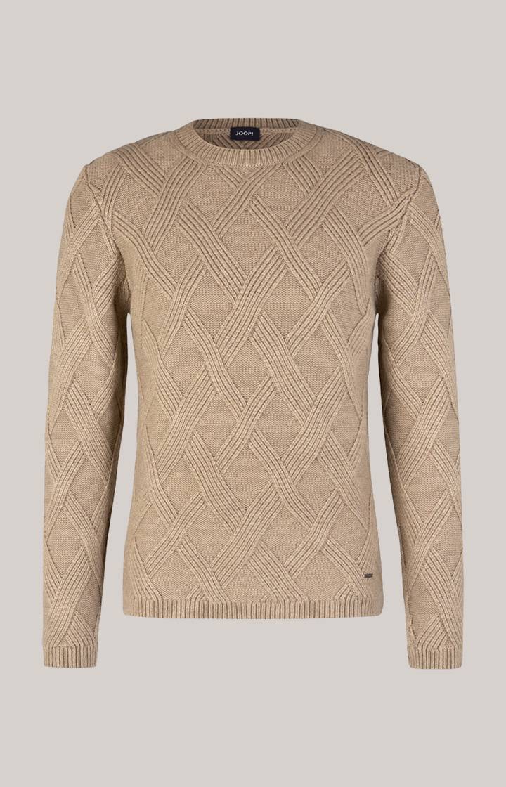 Joop Cashmere-Mix-Pullover Diamondo in Hellbraun Outlet