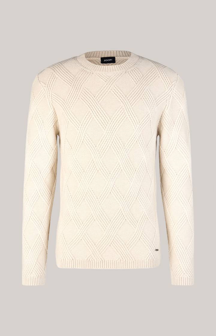 Joop Cashmere-Mix-Pullover Diamondo in Beige Verkauf