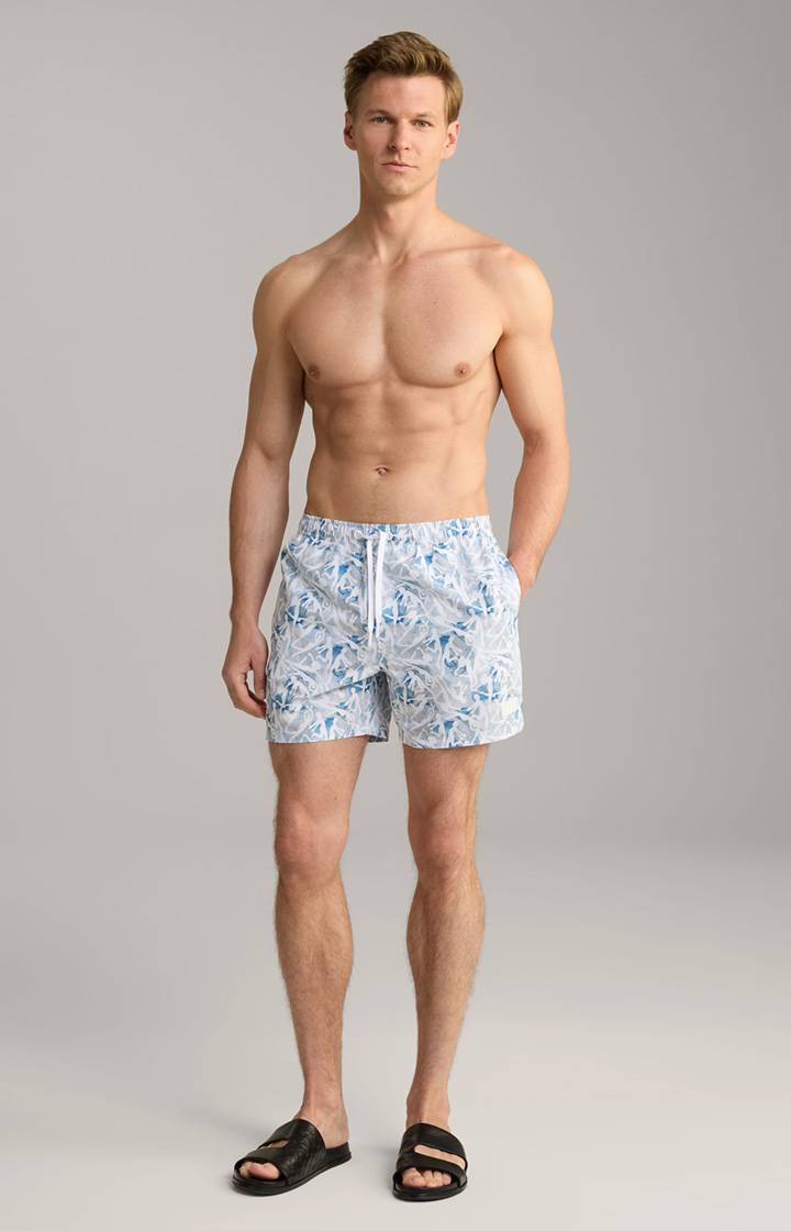 Joop Badeshorts Nissi Beach in Weiß/Blau gemustert Sonderangebote