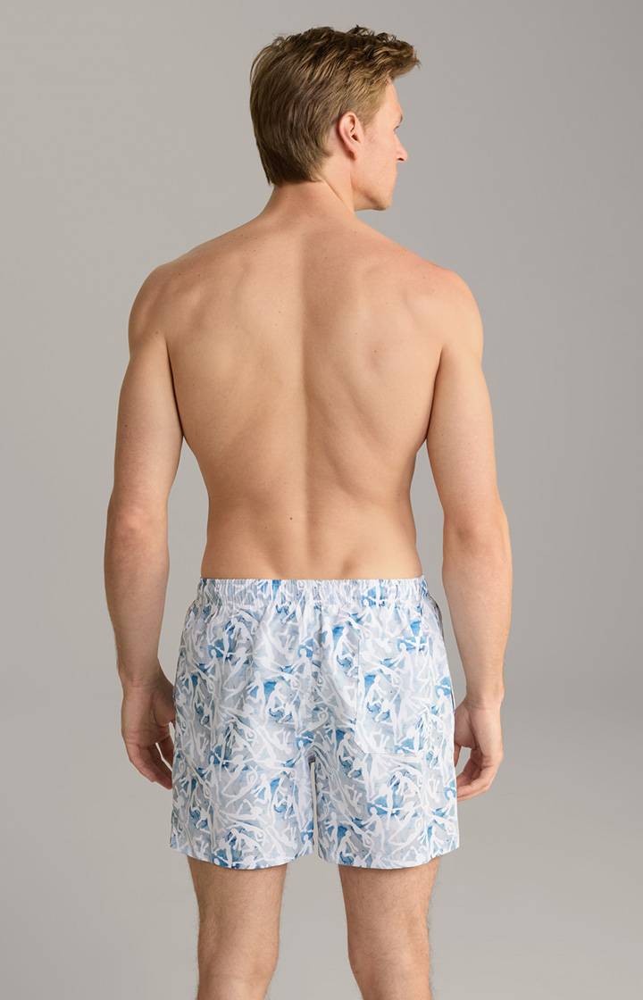 Joop Badeshorts Nissi Beach in Weiß/Blau gemustert Sonderangebote