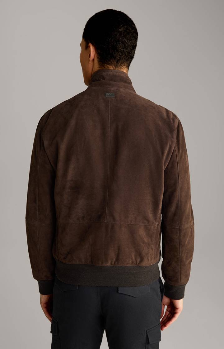 Joop Veloursleder-Blouson Cros in Dunkelbraun Preisnachlass
