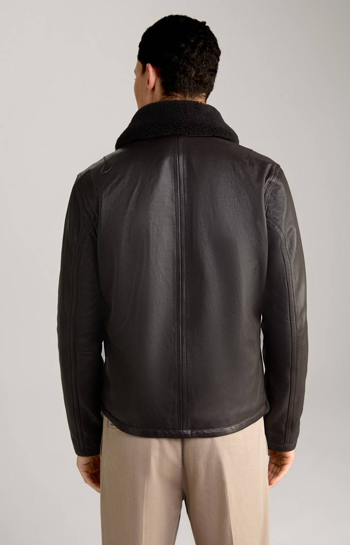 Joop Lederjacke Mesh in Dunkelbraun Black Friday