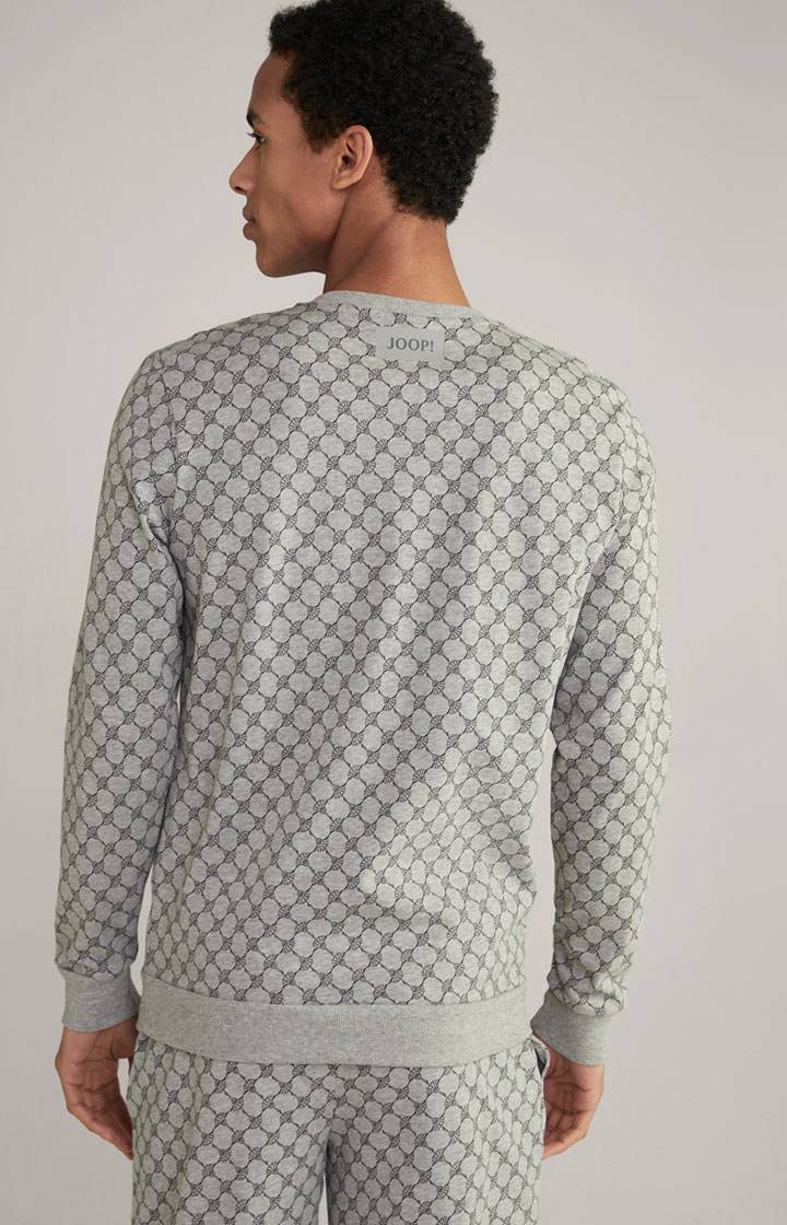 Joop Loungewear Sweatshirt in Hellgrau Melange gemustert Online Outlet