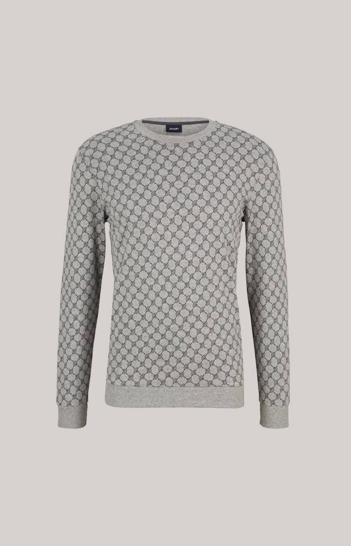 Joop Loungewear Sweatshirt in Hellgrau Melange gemustert Online Outlet