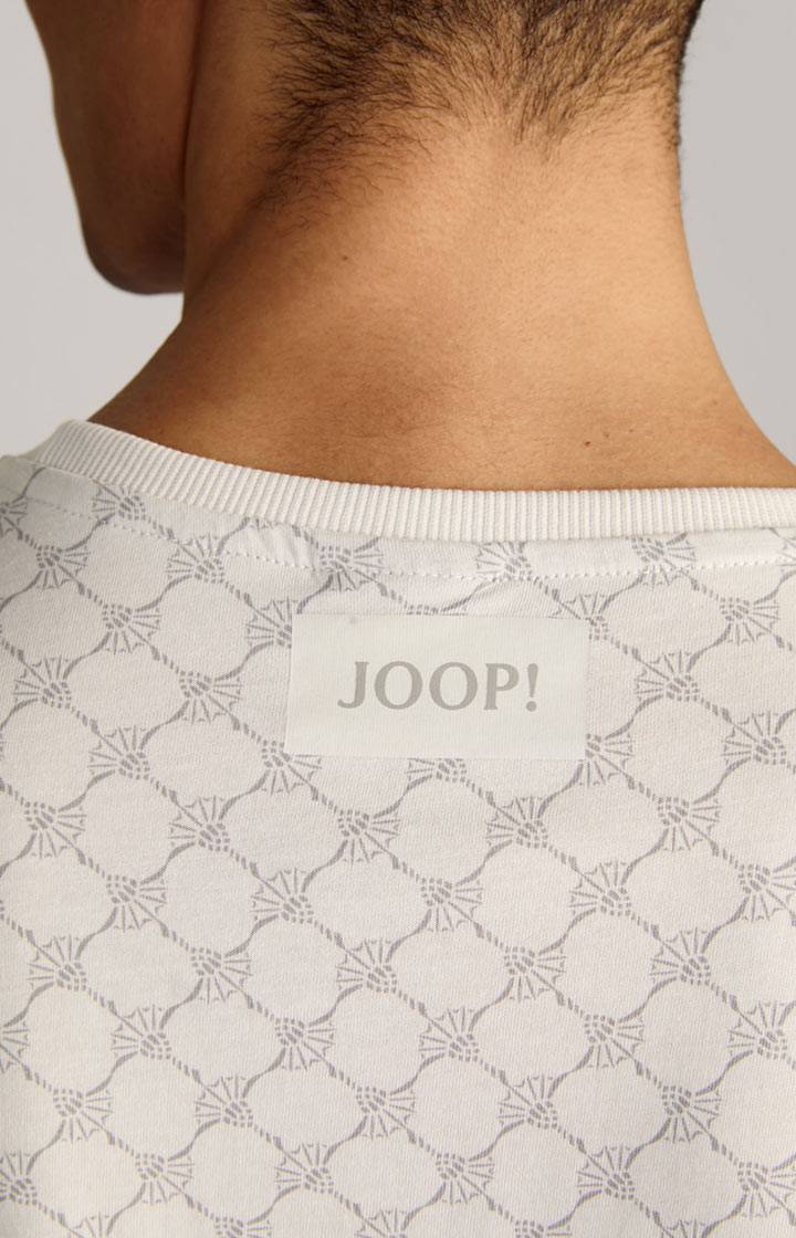 Joop Loungewear Longsleeve in Offwhite/Grau gemustert Blitzangebot
