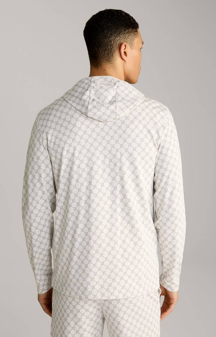 Joop Loungewear Sweatjacke in Offwhite/Grau gemustert Neuheiten