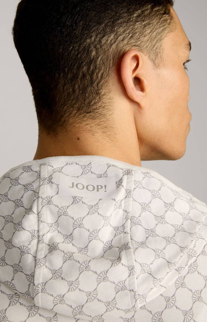 Joop Loungewear Sweatjacke in Offwhite/Grau gemustert Neuheiten