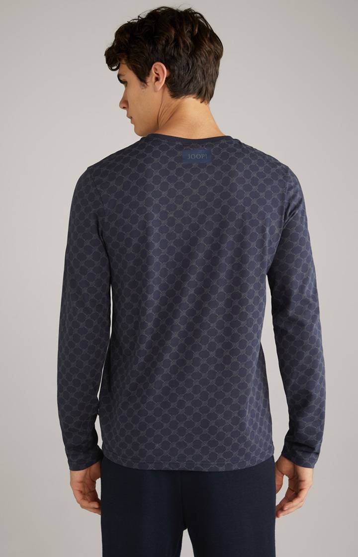 Joop Cornflower Loungewear Longsleeve in Navy gemustert Tägliche Deals