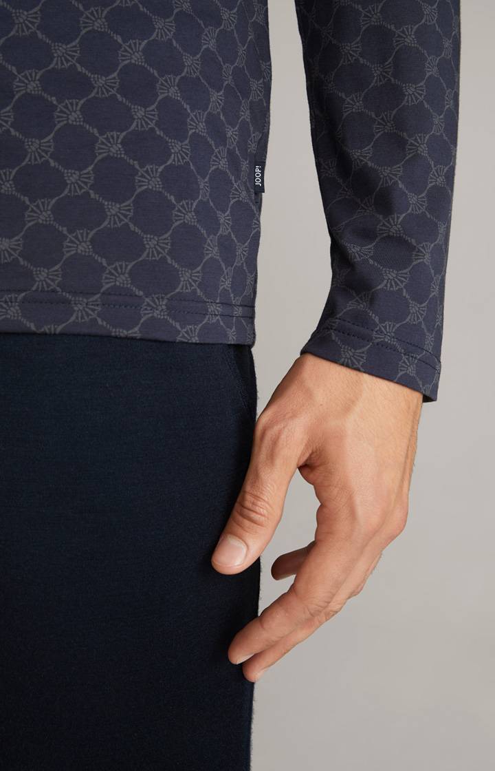 Joop Cornflower Loungewear Longsleeve in Navy gemustert Tägliche Deals