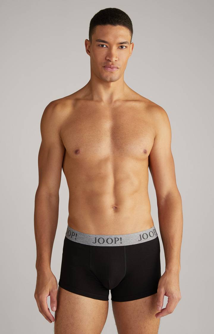 Joop 3er-Pack Fine Cotton Stretch Boxer in Schwarz/Dunkelgrau meliert JETZT KAUFEN