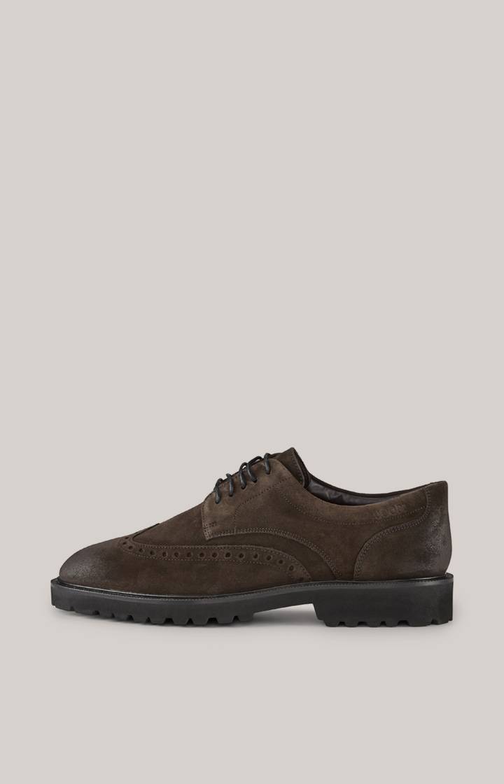 Joop Brogue Lace-up Velluto New Danilo in Dunkelbraun Begrenzte Freigabe