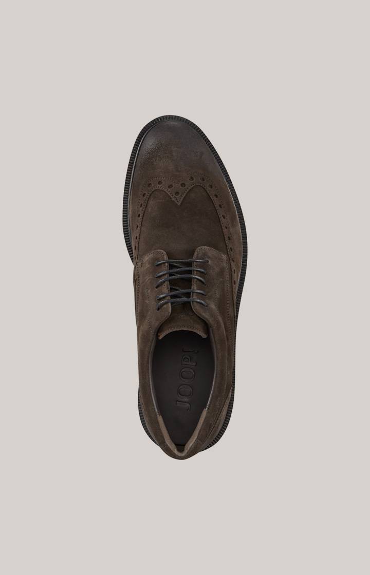 Joop Brogue Lace-up Velluto New Danilo in Dunkelbraun Begrenzte Freigabe
