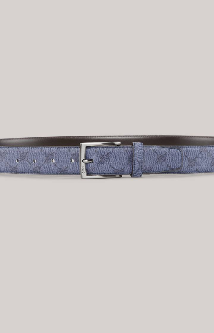 Joop Cornflower-Ledergürtel in Blau gemustert im Angebot