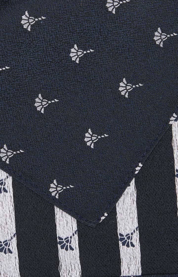Joop Cornflower Seiden-Einstecktuch in Navy gemustert Begrenzt auf 3 Tage