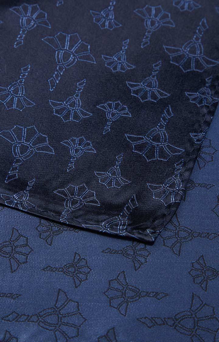 Joop Cornflower Seiden-Einstecktuch in Dunkelblau gemustert Black Friday Preise